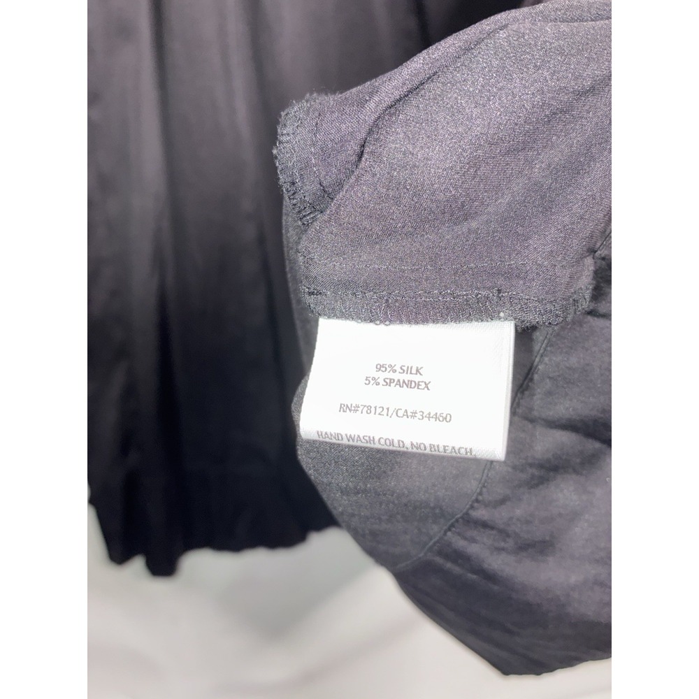 Eileen Fisher Tank Top Women's Size XL Black Silk Spandex Blend Sleeveless - Picture 3 of 6